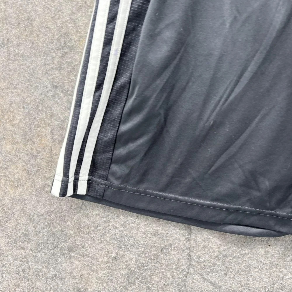 Adidas Shorts Men Large Black White Athletic Basketball Training Gym Trefoil - Picture 5 of 14